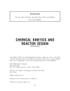 Modeling of Chemical Kinetics and Reactor Design