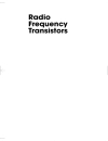 Radio Frequency Transistors Second Edition Principles and Practical Applications