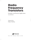 Radio Frequency Transistors Second Edition Principles and Practical Applications