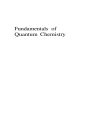 Fundamentals of Quantum Chemistry Molecular Spectroscopy and Modern Electronic Structure Computations