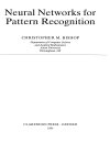 Neural Networks for Pattern Recognition