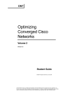 CCNPn Optimizing Converged Cisco Network Study Guide vol 2