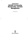 Professional ASP NET 2 0 Security Membership and Role Management