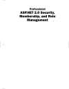 Professional ASP NET 2 0 Security Membership and Role Management