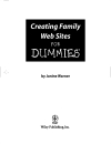 Creating Family Web Sites For Dummies