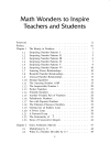 Math Wonders to Inspire Teachers and Students