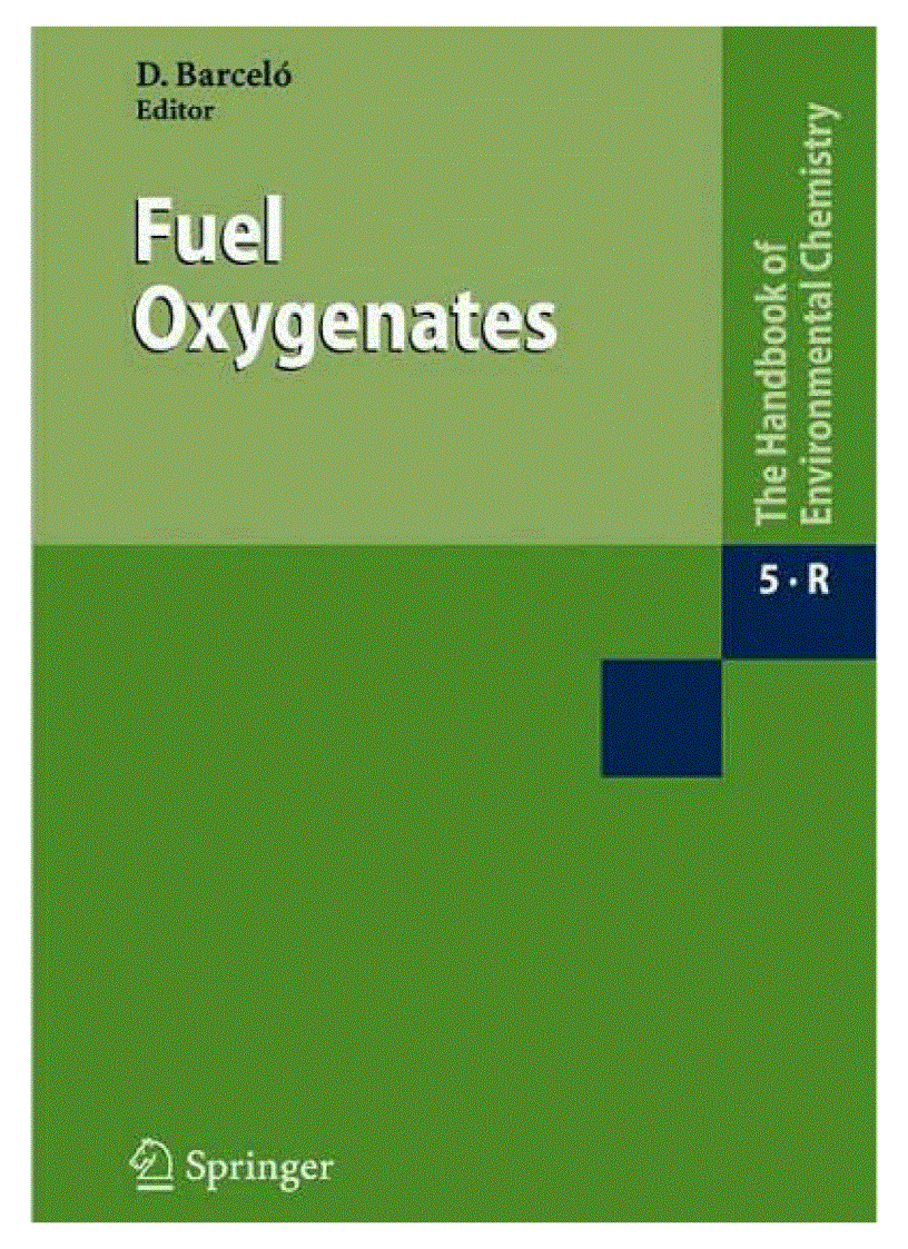 Fuel Oxygenates The Handbook of Environmental Chemistry