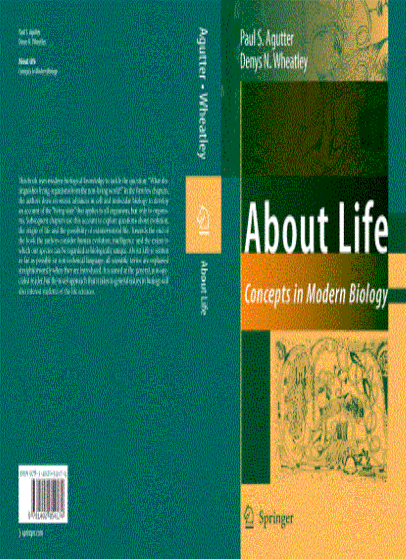 About Life Concepts in Modern Biology Hardcover