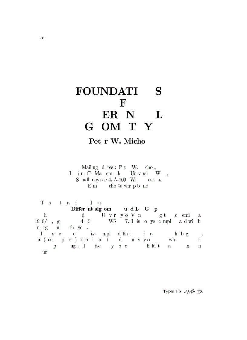 Foundations Differential Geometry