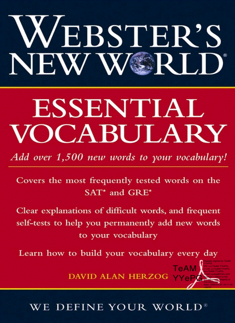 webster Essential vocabulary