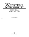 webster Essential vocabulary