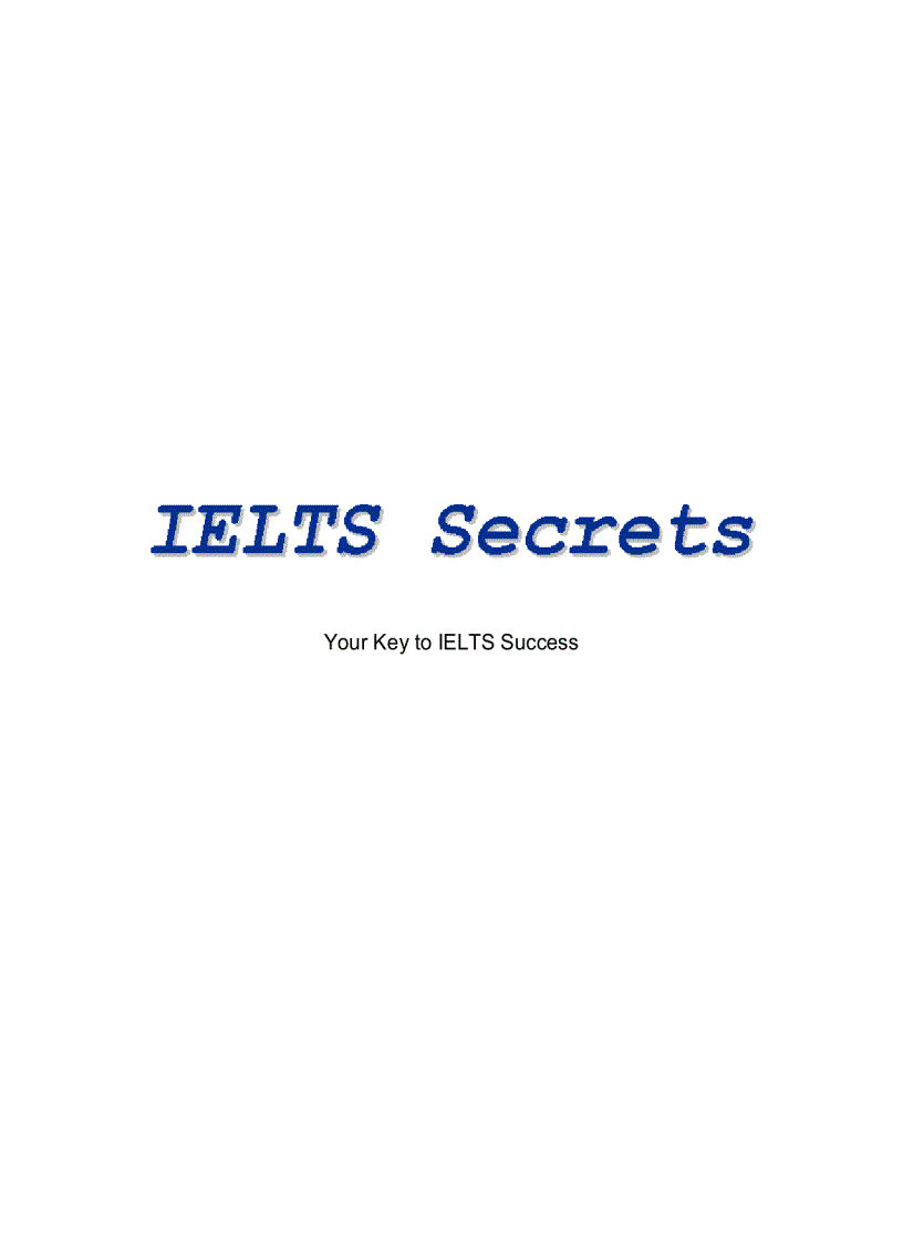 IELTS Secrets