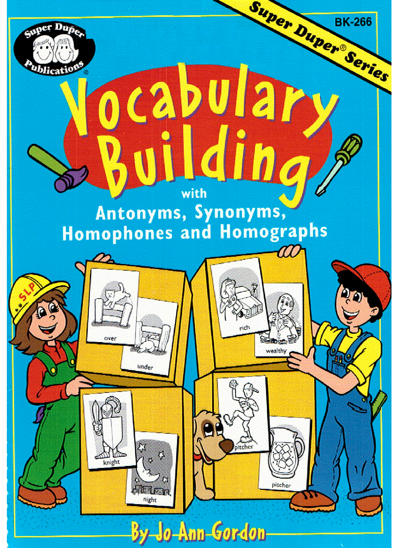 Vocabulary Builder with Antonyms Synonyms Homophones and Homographs