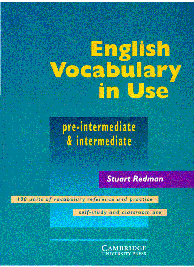 Cambridge English Vocabulary in Use Pre int Int