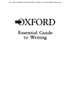 Oxford Essential Guide To Writing