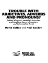 Trouble with Adjectives Adverbs and Pronouns Guided Discovery Materials Exercises and Teaching Tips at Elementary and Intermediate Levels