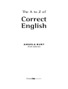 The A Z of Correct English