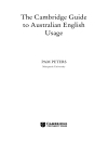 The Cambridge Guide to Australian English Usage