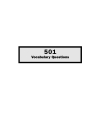 501 Vocabulary questions