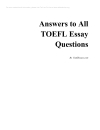 Answer to all TOEFL essays