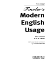 The New Fowler s Modern English Usage