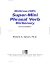 McGraw Hill s Super Mini Phrasal Verb Dicitonary