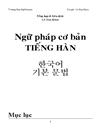 Ngữ pháp cơ bản tiếng Hàn