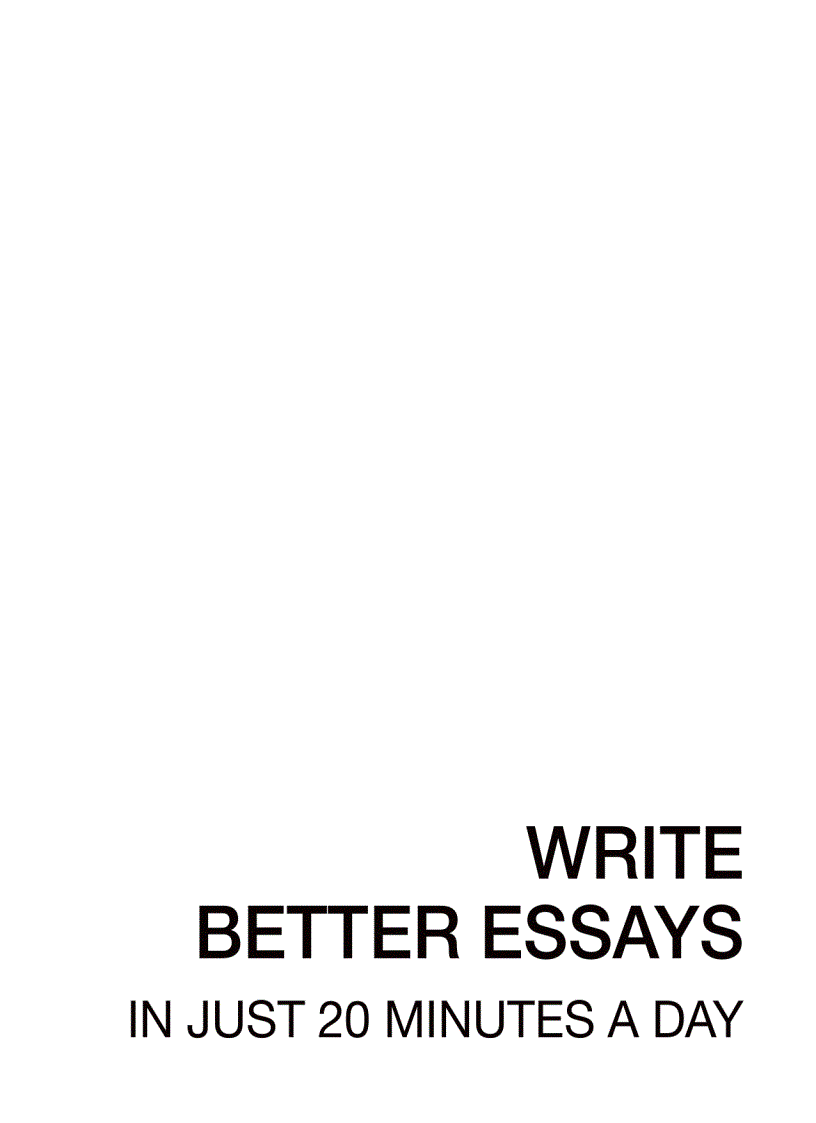 Write Better Essays 2e