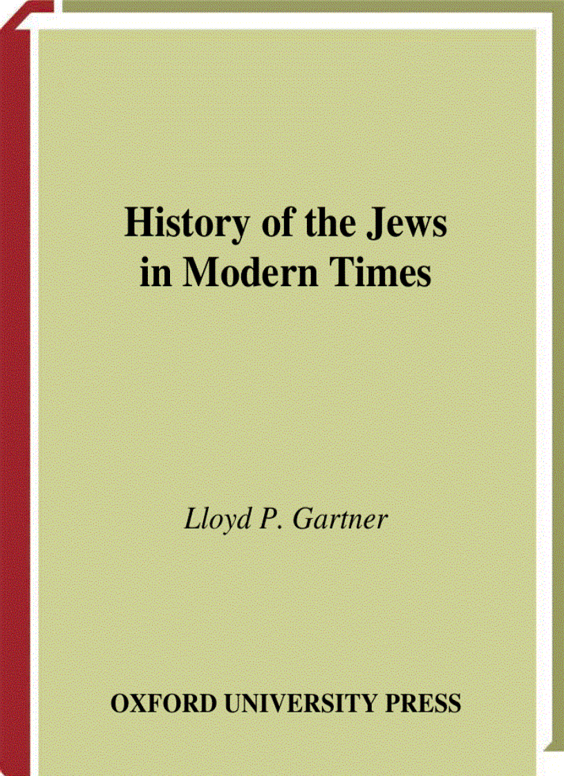 History of the Jews in Modern Times