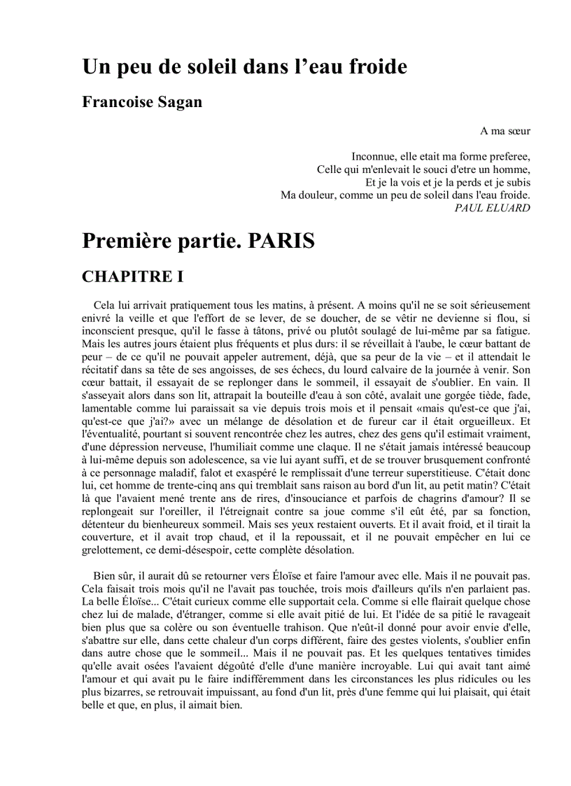 Un peu de soleil dans l eau froide