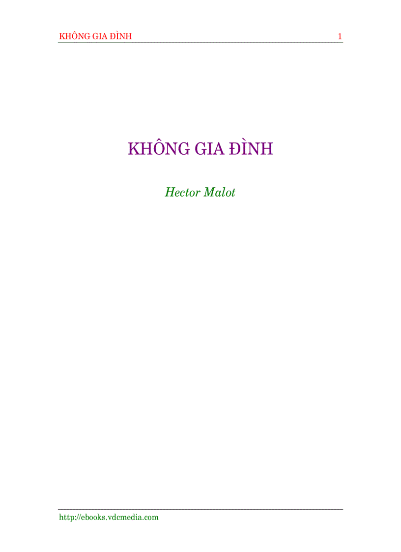 Không Gia Đình Phần I