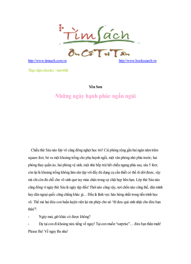 Những Ngày Hạnh Phúc Ngắn Ngũi