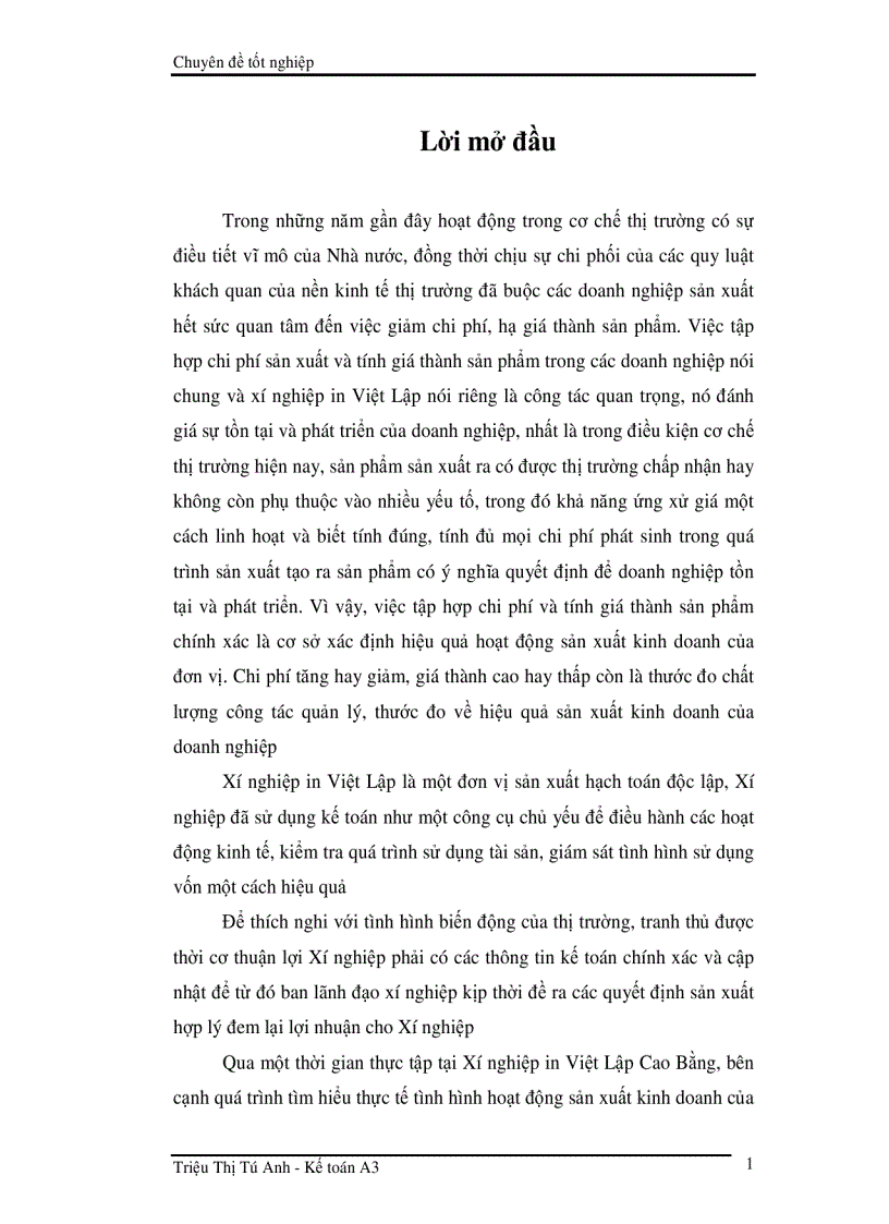 Tổ chức kế toán chi phí sản xuất và tính giá thành sản phẩm