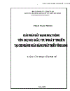 Giải pháp đẩy mạnh hoạt động tín dụng đầu tư phát triển tại Chi nhánh Ngân hàng phát triển Vĩnh Long