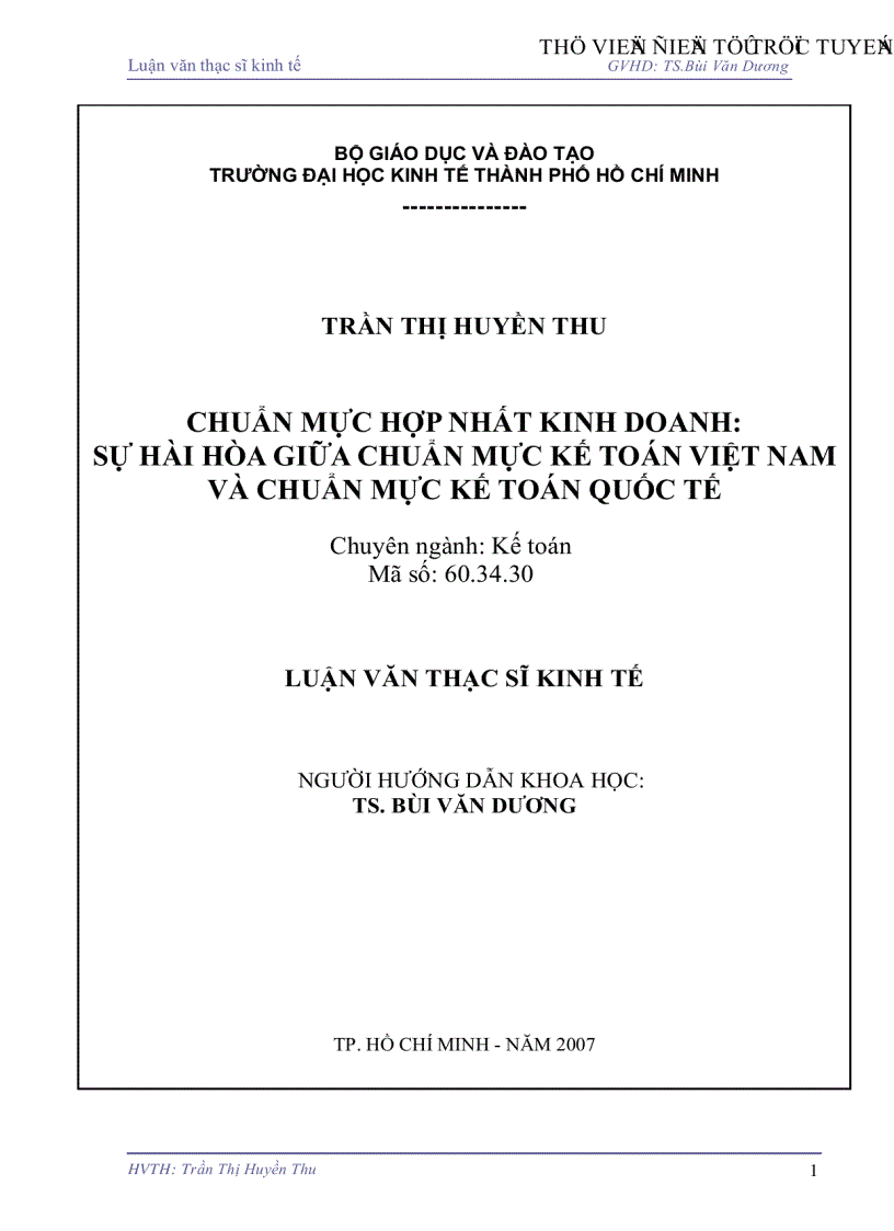 Chuẩn mực hợp nhất kinh doanh Sự hài hòa giữa chuẩn mực kế toán Việt Nam và chuẩn mực kế toán quốc tế