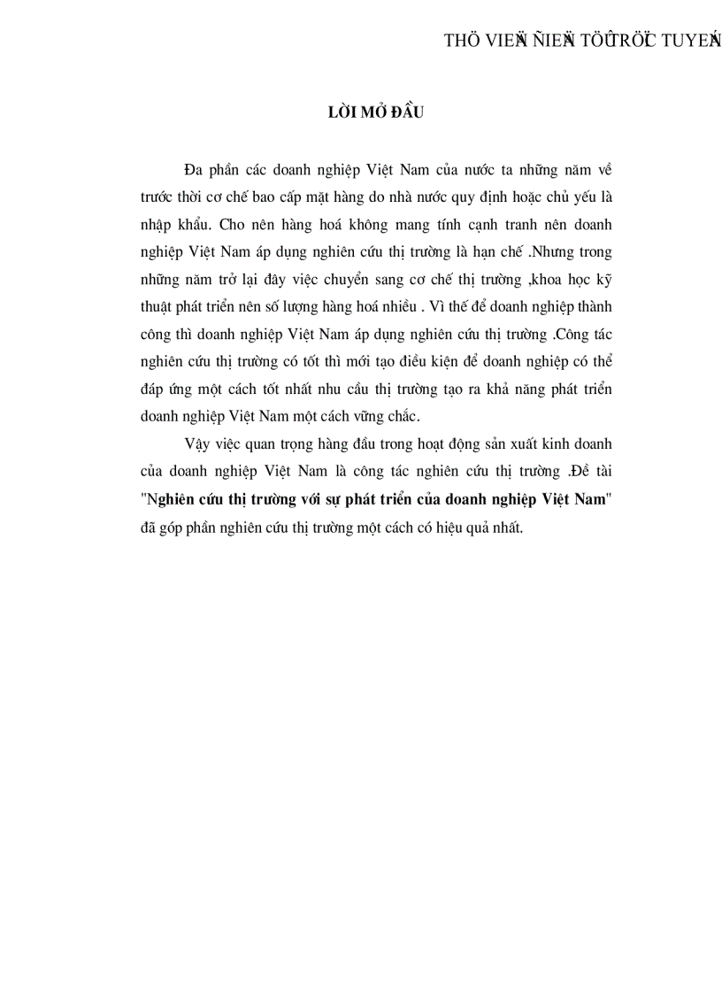 Nghiên cứu thị trường với sự phát triển của doanh nghiệp Việt Nam