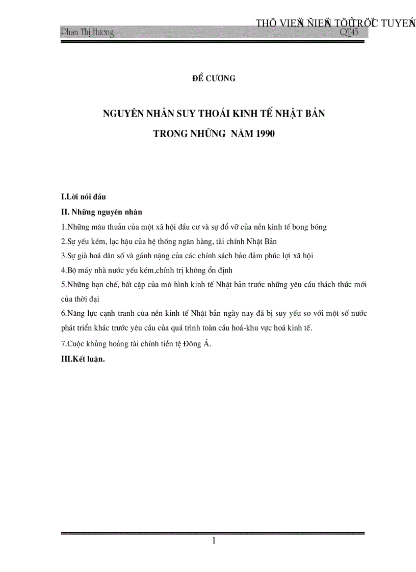 Nguyên nhân suy thoái kinh tế Nhật Bản trong những năm 1990