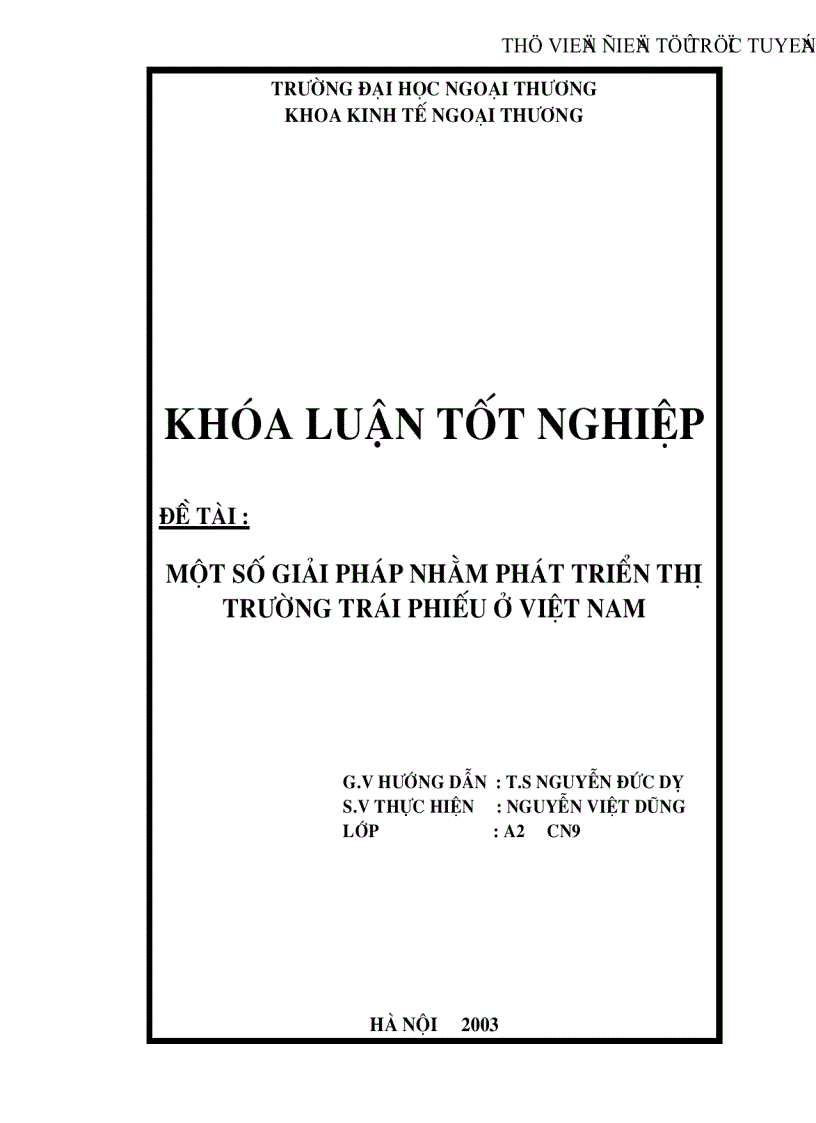 Một số giải pháp nhằm phát triển thị trường trái phiếu ở Việt Nam