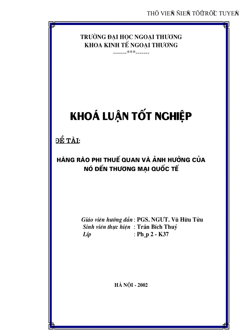 Hàng rào phi thuế quan và ảnh hưởng của nó đến thương mại quốc tế