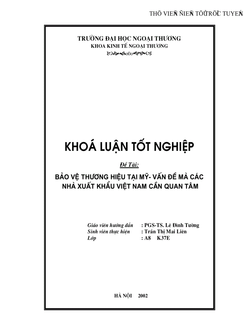 Bảo vệ thương hiệu tại Mỹ Vấn đề mà các Nhà xuất khẩu Việt Nam cần quan tâm