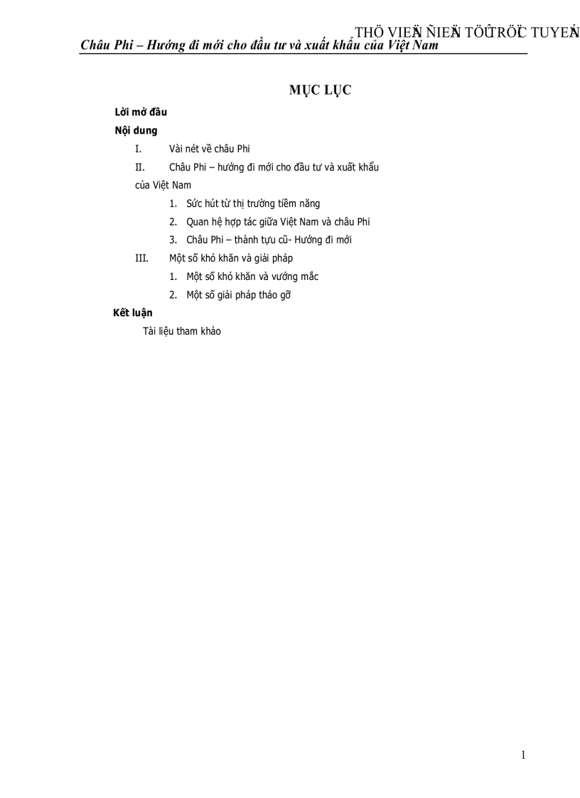 Châu Phi Hướng đi mới cho đầu tư và xuất khẩu của Việt Nam