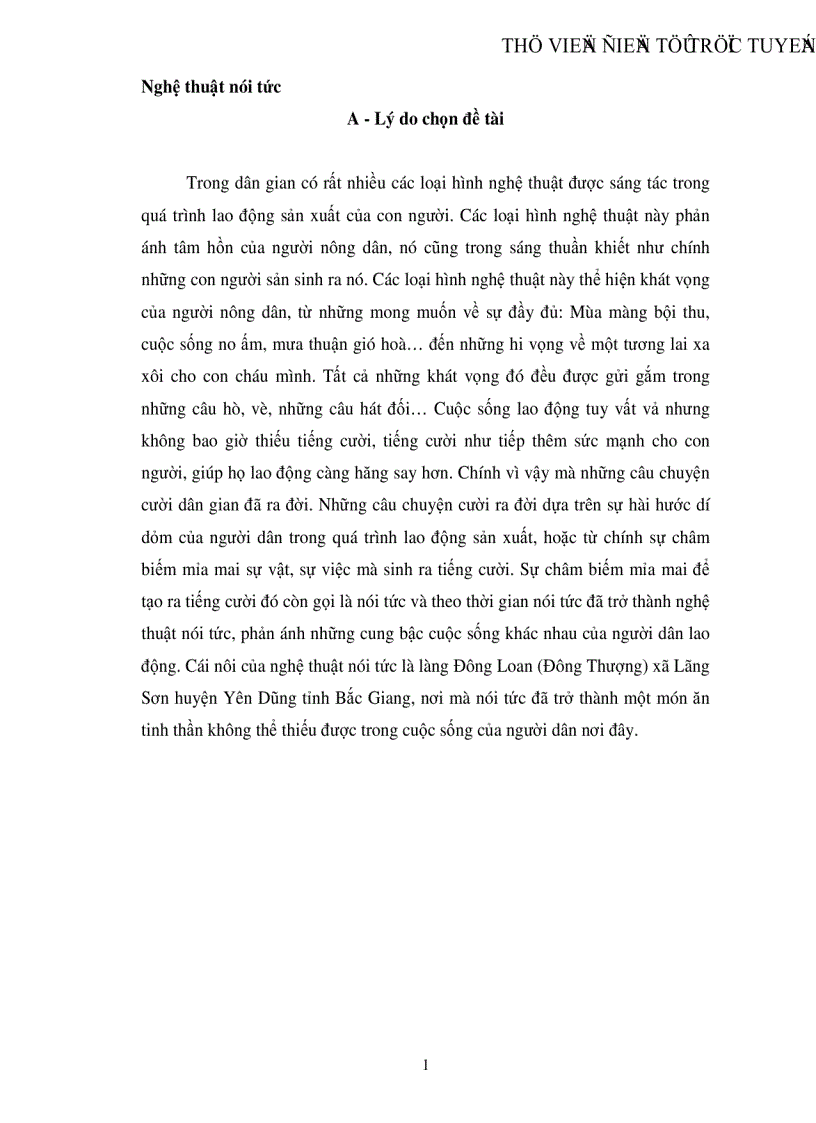 Nghệ thuật nói tức