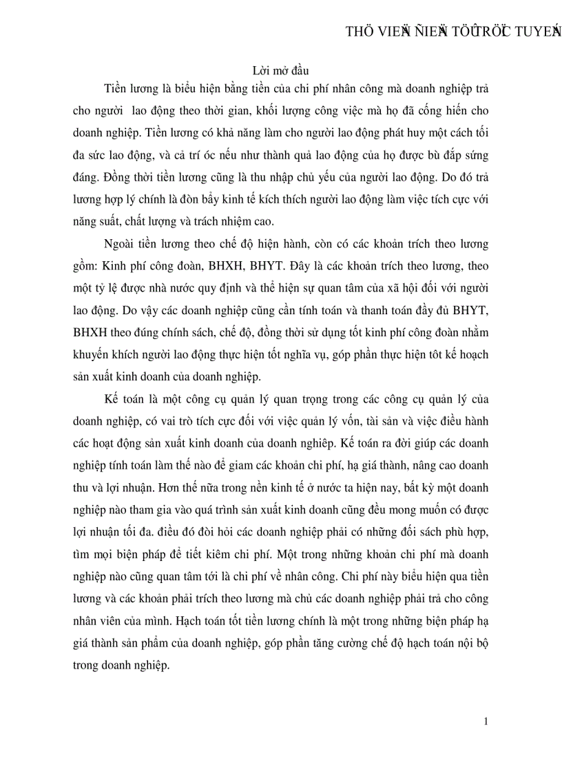 Thực trạng kế toán tiền lương và các khoản phải trích theo lương tại Công ty Cổ phần Nông sản Thanh Hoa
