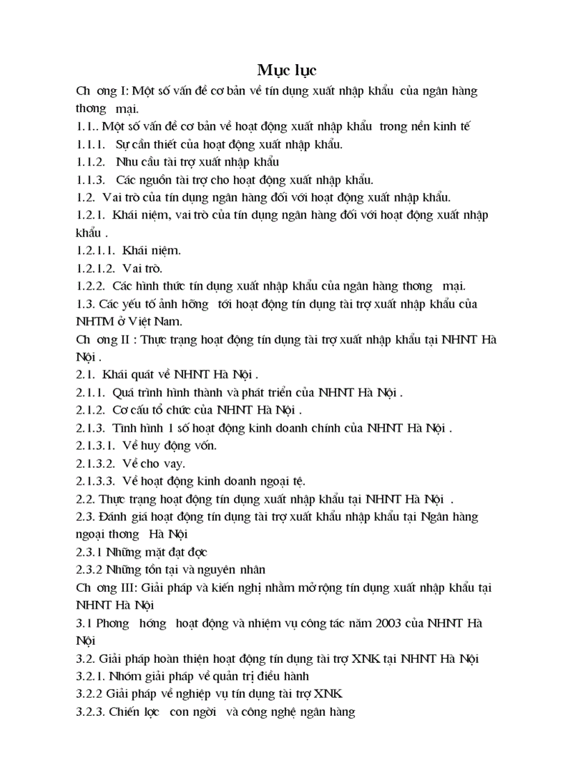 Tài trợ cho xuất nhập khẩu tại ngân hàng thương mại