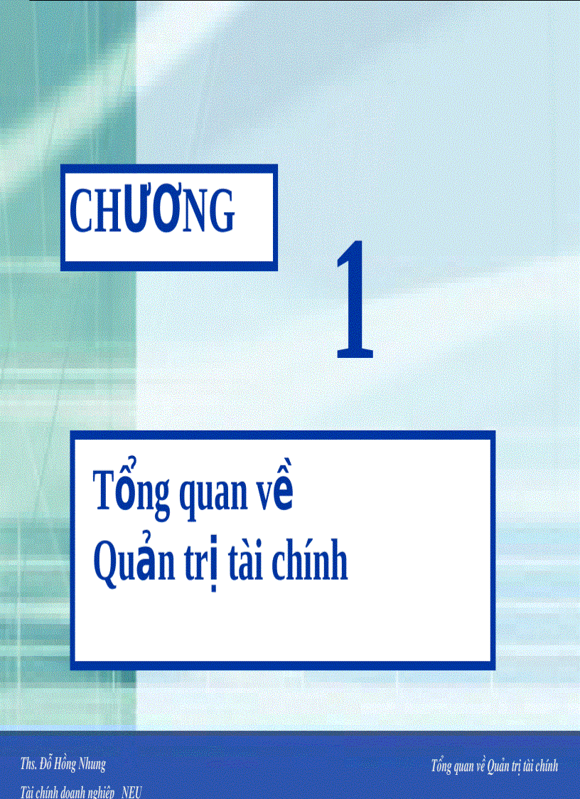 Tổng quan về Quản trị tài chính