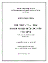 Hợp nhất Thâu tóm Doanh Nghiệp dưới góc nhìn Tài chính