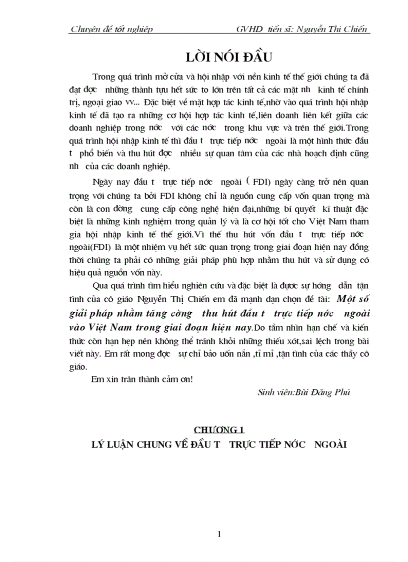 Một số giải pháp nhằm tăng cường thu hút đầu tư trực tiếp nước ngoài vào Việt Nam trong giai đoạn hiện nay