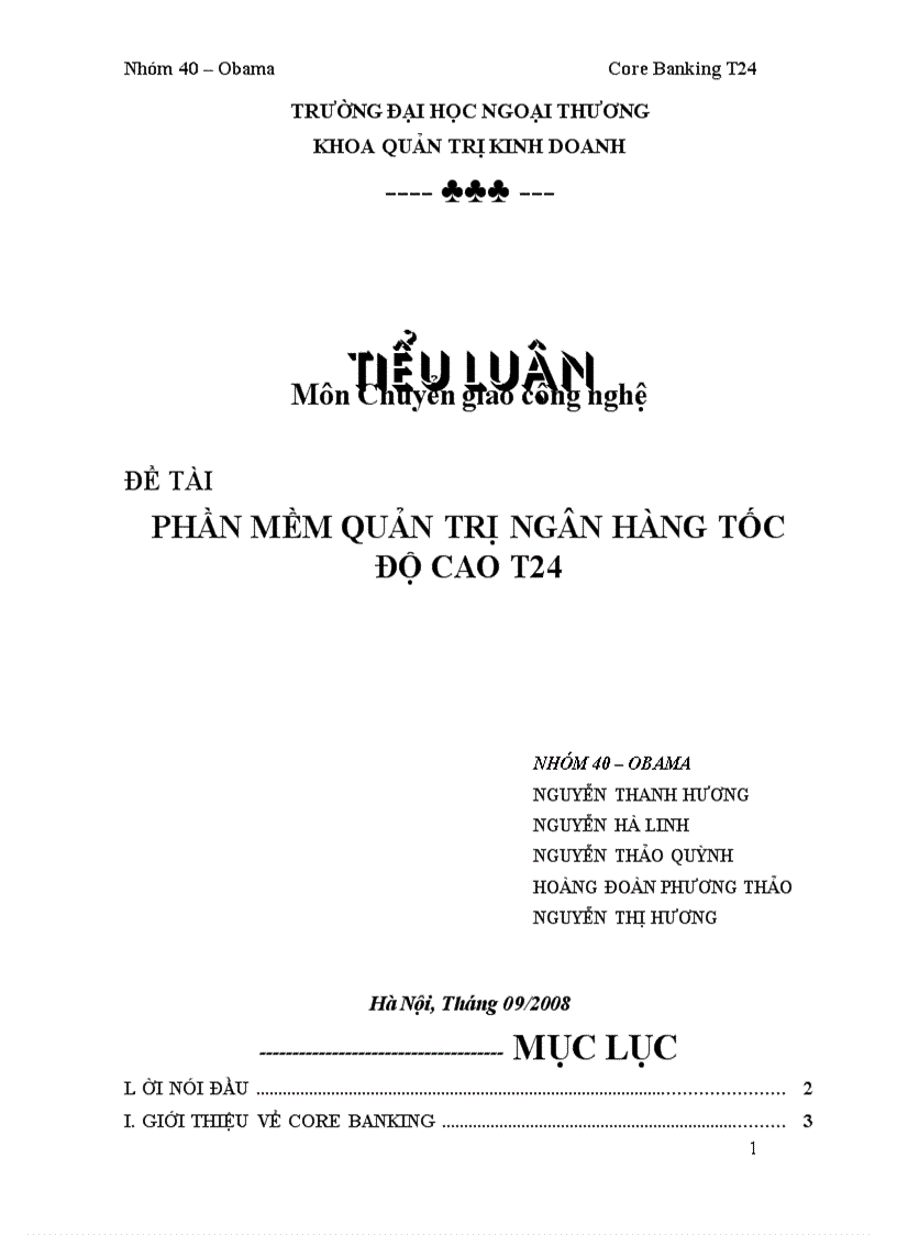 Phần mềm quản trị ngân hàng tốc độ cao core banking t24