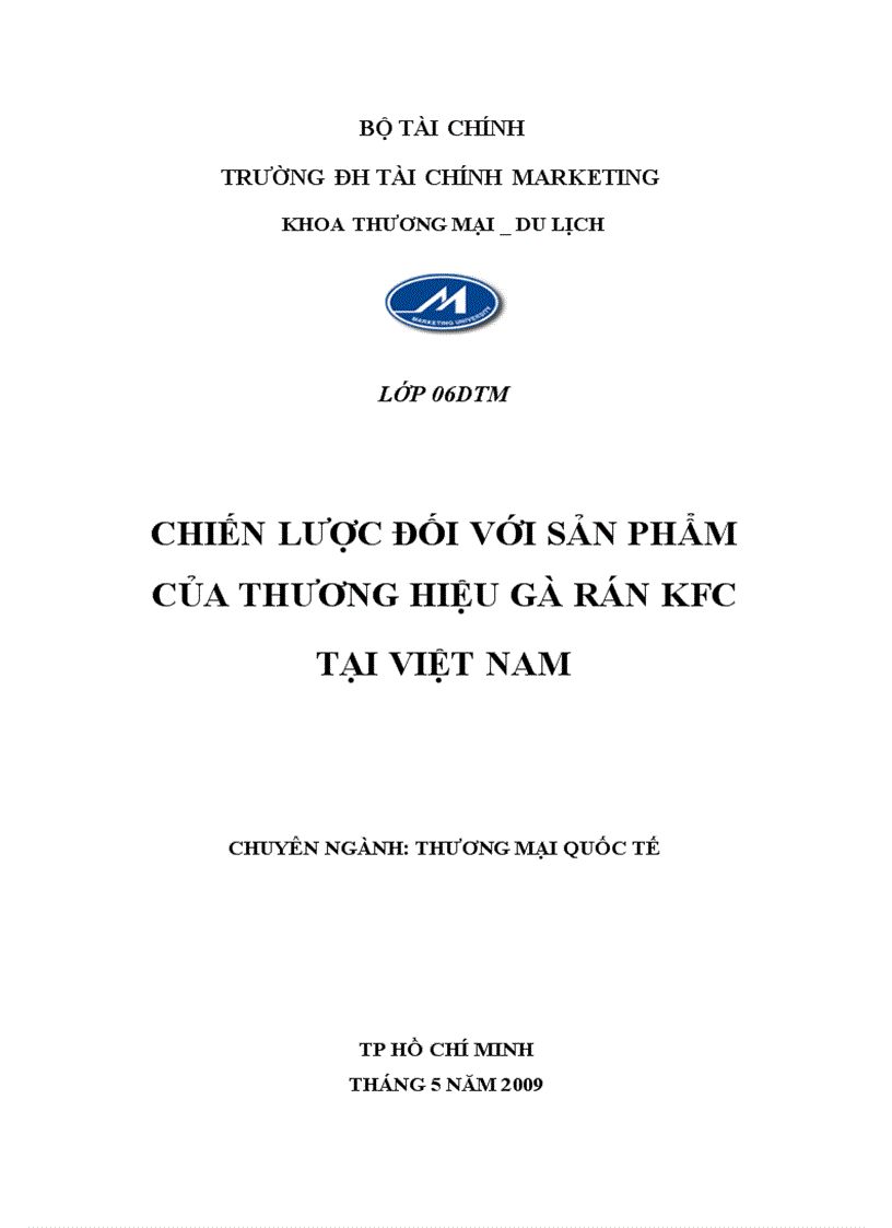 Chiê n lươ c đô i vơ i sa n phâ m ga ra n KFC ta i thi trươ ng Viê t Nam