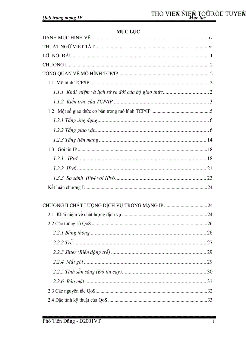 Nghiên cứu chất lượng dịch vụ trong mạng IP